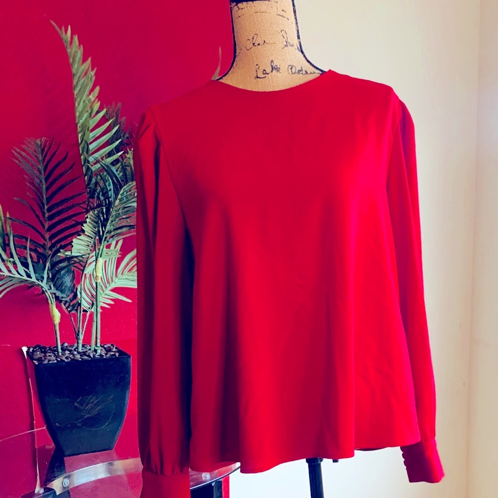 Red Zara woman blouse